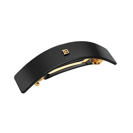 BALMAIN PARIS Hair Couture Cellulose Acetate Barrette Pour Cheveux Large Black, Hår, Hårpynt, Hårspænder