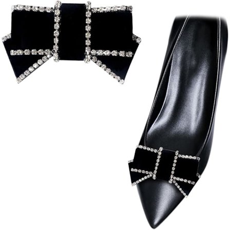 Klassiske dekorative skoclips firkantede sløjfehæle tilbehør Rhinen