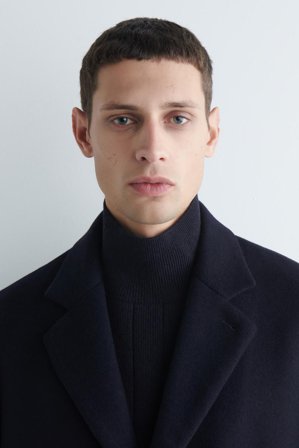 COS Homme Débardeur Col Cheminée En Maille De Laine De Yak in Bleu