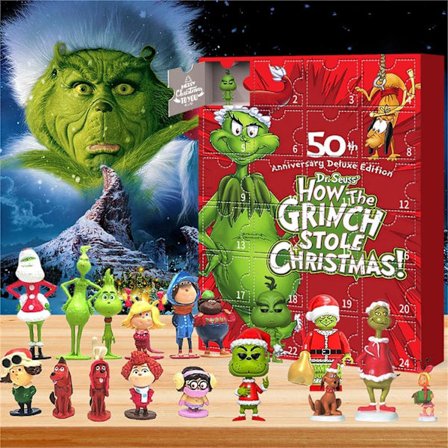 Grinchens Julgransprydnader - Adventskalender 2026, Nedräkning till Jul för Barn och Vuxna