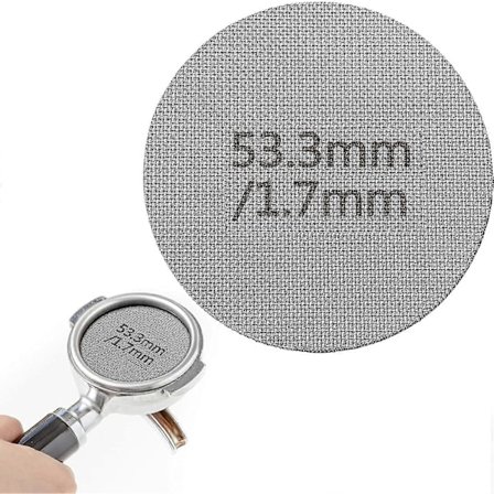 53,3 mm Espresso Puck Screen Espressofilter Rostfritt Stål Kaffe Puck Screen Återanvändbar Nedre Dusch Rengör Kaffefilter 1,7 mm Tjocklek Kaffefil