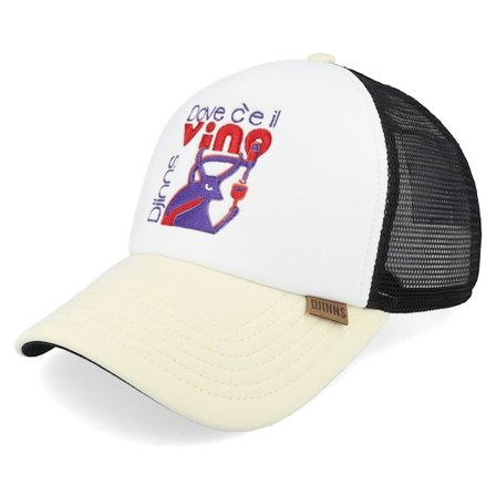 Djinns - Blanc trucker Casquette - Hft Cap Food Vino Pino/White A-Frame Trucker @ Hatstore