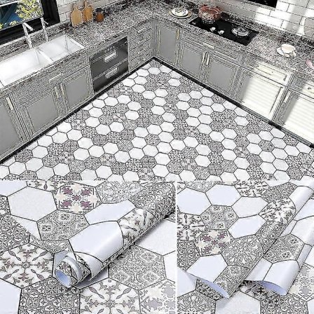 Selvklebende gulv vanntett sklisikker baderom kjøkken stue tykk og slitesterk - Perfet