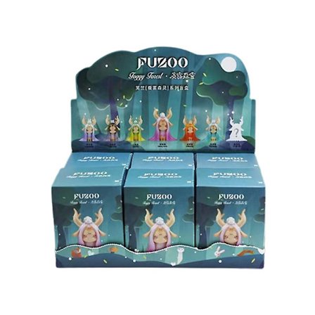 Original Fuzoo Wonderland Moose Fog Forest Spirit Series Håndlaget Anheng Blind Box Modell Leke Gave til Jenter