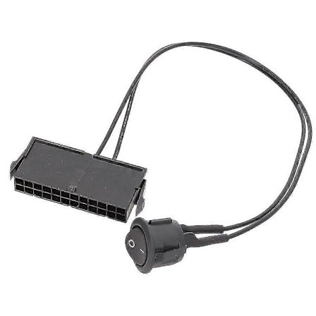 24-pin hun ATX PSU strømforsyning starter tester start op jumper ON OFF switch kabel 18AWG 30CM