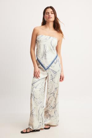 NA-KD Pantalon en satin à taille mi-haute élastique - Ensembles d'été - - EU 34
