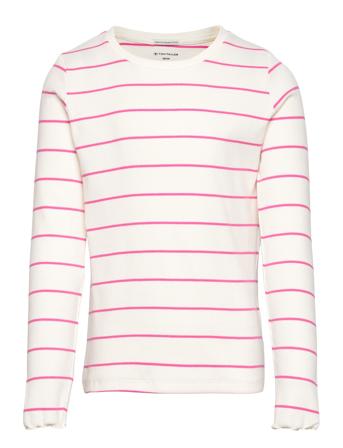 Striped Rib Longsleeve Tom Tailor White