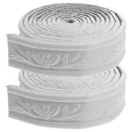 2 Rull Tapetbord 3D Vegglist Kantlist Selvklebende Veggdekor