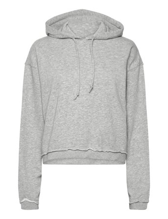 Monki Cropped Terry Pyjama Hoodie - Grey - L