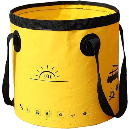 Vikbar hink, bärbar vattenbehållare för vandring