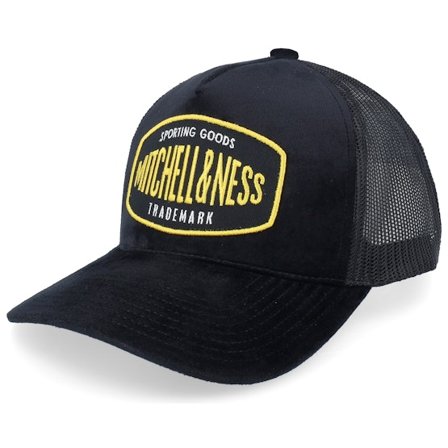 Mitchell & Ness - Zwart trucker Cap - Hatstore Exclusive x Velvet M&n Patch Black A-Frame Trucker @ Hatstore