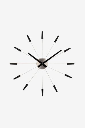 NeXtime - Vægur Plug Inn Diameter 58 cm - Sort - Vægure og bordure - Fra Homeroom