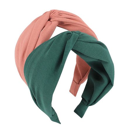 2 kpl Päännauhoja, Punottu Solmu, Elastinen Leveä Reuna, Hiusten Asuste