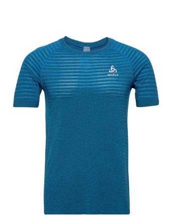 Odlo M T-Shirt Ss Crewneck Essential Seamless T-shirts Short-sleeved Sininen Odlo
