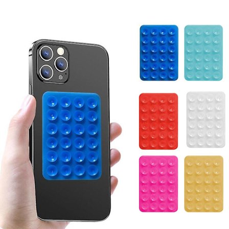 6 stk. Silikon sugetelefondeksel, selvklebende feste, kompatibel med iPhone og Android mobiltelefondeksel, håndfri mobiltilbehørsstativ, fidgetleketøy
