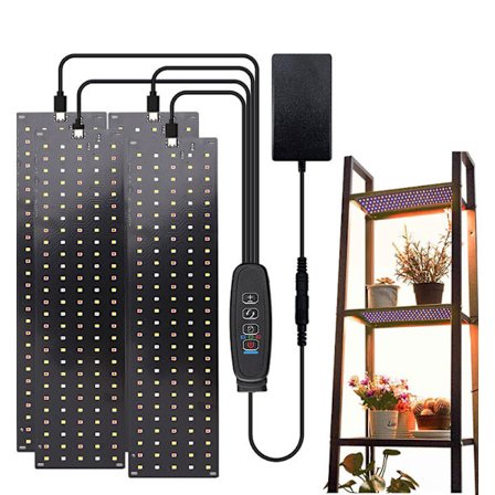 Full Spectrum LED Quantum Board Vækstlys – Plantelyspanel med Adapter *To hoveder*