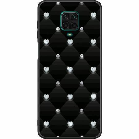 Xiaomi Redmi Note 9 Pro Svart Skal Bling Heart