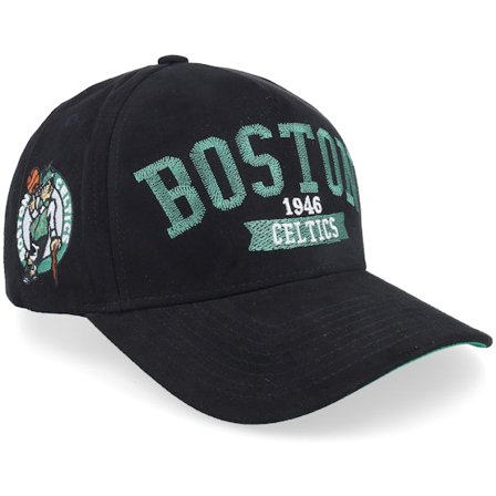 Mitchell & Ness - NBA Schwarz adjustable Cap - Boston Celtics Shady Suede Pro Black A-frame Adjustable @ Hatstore