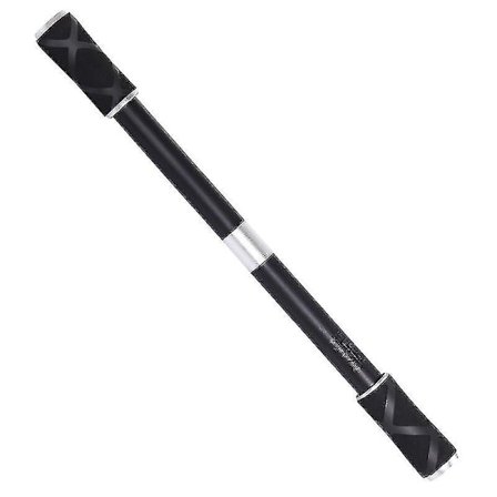 Student Anti-Slip Rotary Stress Relief Pen Non-Writable (svart silver) 2 stycken