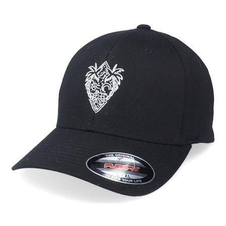 Iconic - Schwarz flexfit Cap - Summer Palm Tree Logo Black Flexfit @ Hatstore