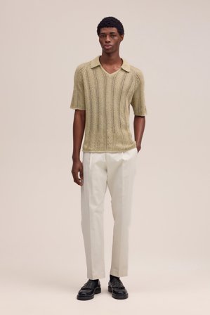 NN.07 Bill Trouser Male White Organic Cotton Blend