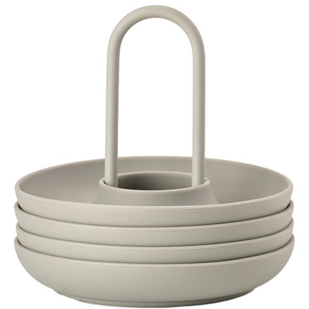 Zone Æggebæger + holder 4 stk, natur | KitchenOne