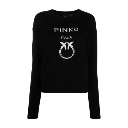 Pinko Round-neck Strik Sort, Dame Striktrøjer
