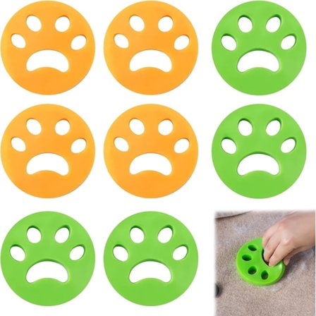 8-pakning Anti-hår Vaskemaskin Anti-hårbørste Kjæledyrvask Hår Y