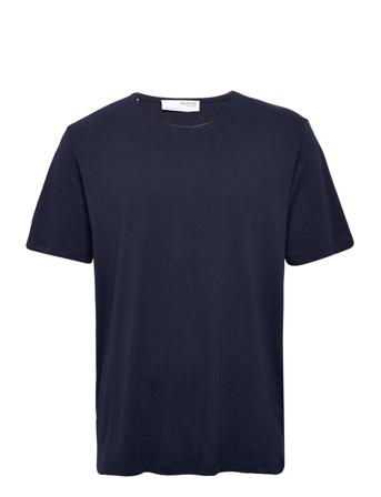 Slhluke Ss O-Neck Tee W T-shirts Short-sleeved Navy Selected Homme