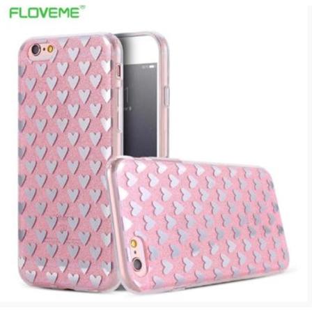 iPhone 6/6S PLUS Elegant Crystalheart cover fra FLOVEME ORIGINAL Silver/Grå