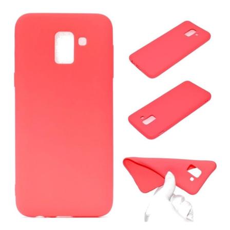 Samsung Galaxy J6 (2018) Mobilskal Frostad Silikon - Röd