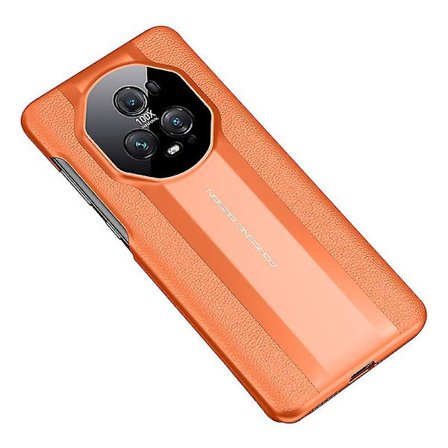 For Honor Magic5 Pro äkta läder + phone case Kameraskydd Stötsäkert cover