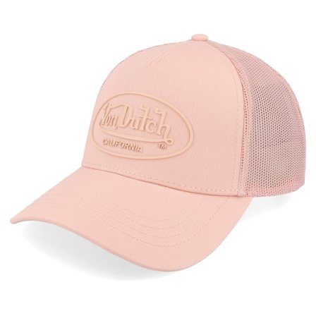 Von Dutch - Pink trucker Kasket - Oval Patch Pink A-Frame Trucker @ Hatstore