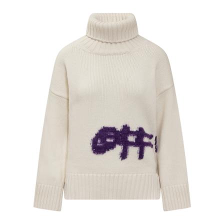 Off White, Turtlenecks Wit, Dames, Maat:2XS