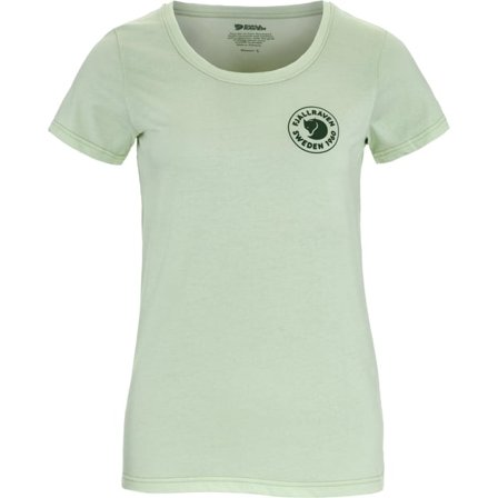 Fjällräven Women's 1960 Logo T-Shirt in Soft Jade | Size: XL, Organic Cotton/Polyester/Knit
