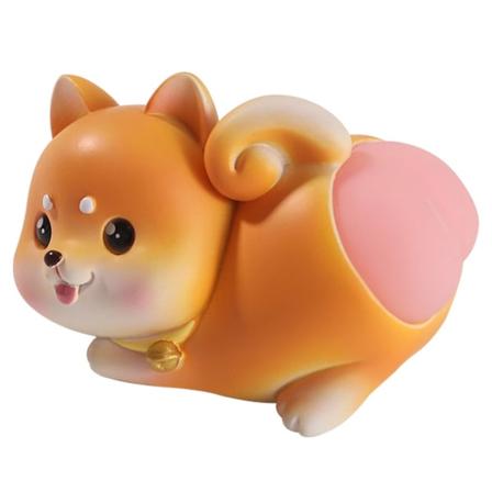 Søt fersken hvit hund rumpe klemme fidget leketøy myk squishy Stress Relief Novelty