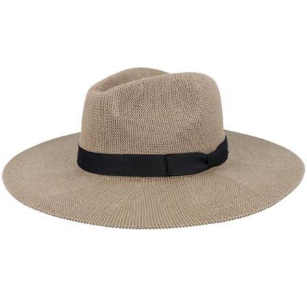 Brixton - Beige fedora Cappello - Lyons Knit Packable Hat Dark Tan/Black Fedora @ Hatstore
