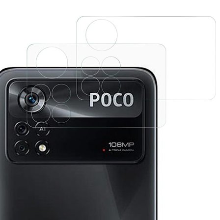 2 st Xiaomi Poco X4 Pro 5G HD kameralinsskydd av härdat glas