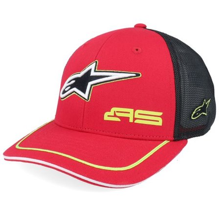 Alpinestars - Röd trucker Keps - Exceed Red/Black Trucker @ Hatstore