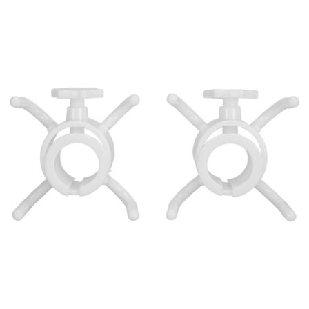 2 st plast strandparasoll hängande krok paraplyhängare 4 klor handduk hatt solglasögon hållare vit