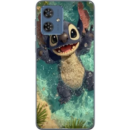 Yhteensopiva Puhelinkuori Motorola Motorola Moto G54 Iloinen sininen fantasiolento joka leikkii kirkkaassa vedessä, kimalteleva energia, trooppinen t