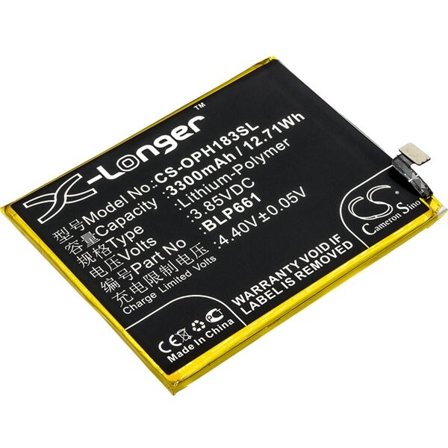 Batteri for SmartPhone, Mobil for OPPO A3, A3 Dual SIM, A3 Dual SIM TD-LTE og andre.