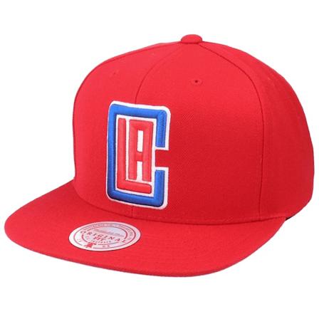 Mitchell & Ness - NBA Rot snapback Cap - Los Angeles Clippers Team Ground Red Snapback @ Hatstore