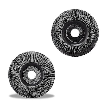 2 st träskivor för vinkelslip, polering, 125 mm träskärare raspskiva