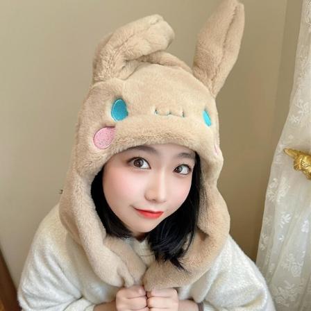 Søt Sanrio-lue Cinnamoroll-tilbehør Jeg holder meg varm P-ørehette Ører beveger seg Anime Myke leker for jenter 03