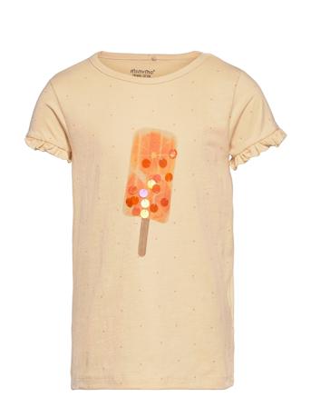 T-Shirt Ss Aop Beige Minymo