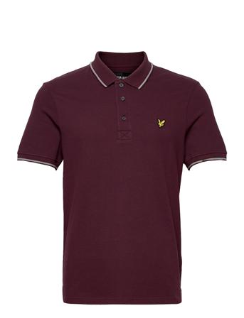 Tipped Polo Shirt Purple Lyle & Scott
