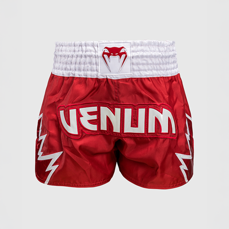 Kampsportstøj Venum Inferno Muay Thai Shorts Red/White - Bodyman.dk