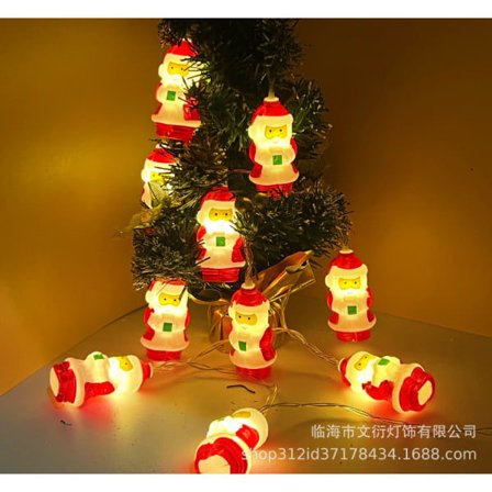 1 st 1,5 m Ljusslinga Juldekoration Jultomte Form Gåva Nattlampa Ljusslinga Utan Batterier För Vardagsrum