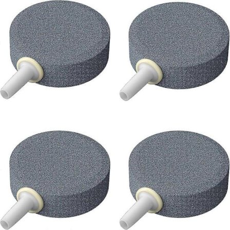 Akvarium Disc Bubler 4cm Boblefrigørelsesværktøj Rund Iltspreder Til Luft Nanopumper Akvarier Små Damme Og Dwc Tanke, 4 Pakker